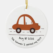 新しいドライパーソナライズされたバ合格テストの適用領域 セラミックオーナメント (正面)