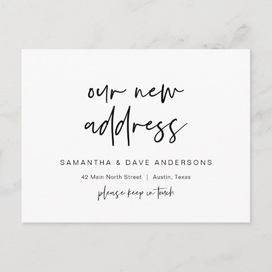 新しいドリームホームアドレスの発表モダン, Postca ポストカード (正面)