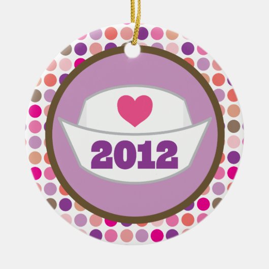 新しいナースの2012年の記念品のオーナメントのギフト セラミックオーナメント (正面)