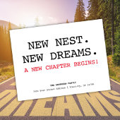 新しいネストアドレスシンプルのミニマリスト移動 案内ポストカード