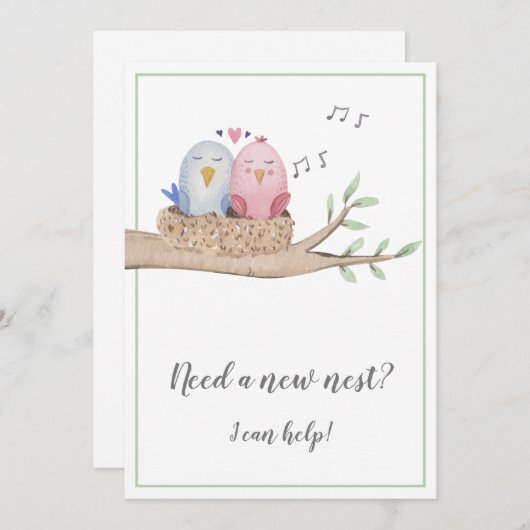 新しいネストエステート実在マーケティングが必要 案内状 (正面/裏面)