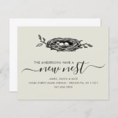 新しいネストホーム住所の変更を予算に割り当て移動カード (正面/裏面)