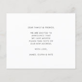 新しいネストホーム住所の変更を予算に割り当て移動カード (裏面)