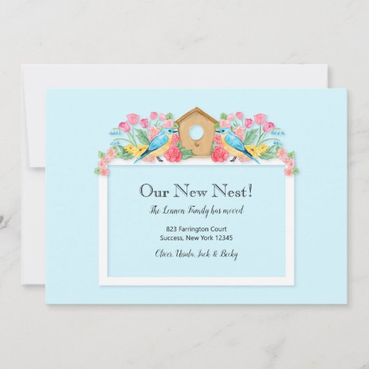 新しいネスト引っ越しのお知らせ 招待状 (正面)