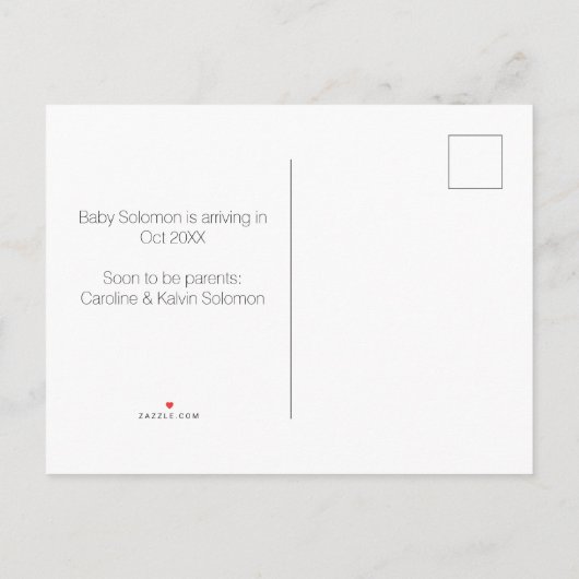 新しいハイキングバディアドベンチャー妊娠のお知らせ 案内ポストカード (裏面)