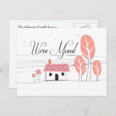 新しいハウスホーム通知の移動ポストカード 案内ポストカード (正面/裏面)