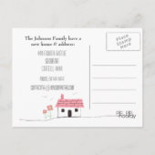 新しいハウスホーム通知の移動ポストカード 案内ポストカード (裏面)