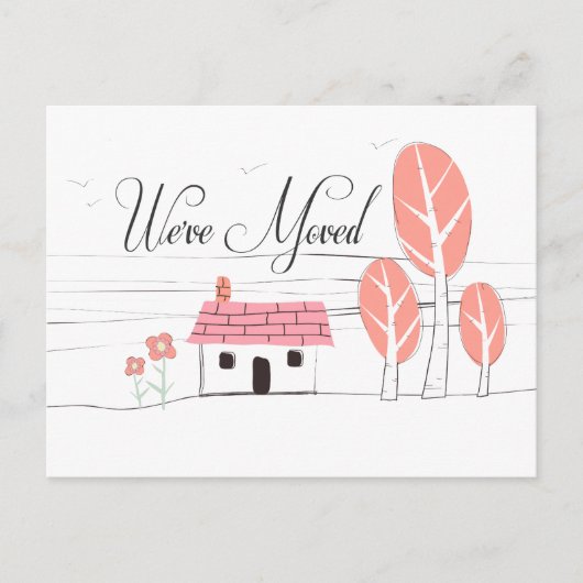新しいハウスホーム通知の移動ポストカード 案内ポストカード (正面)