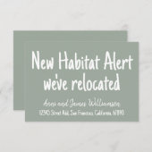 新しいハビタット警告詳細の追加引っ越しました移動 案内状 (正面/裏面)