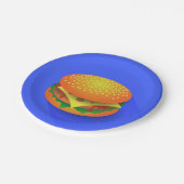 新しいハンバーガーの紙皿 ペーパープレート (アングル)