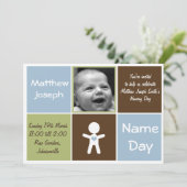 新しいハート名の日の男の赤ちゃん 招待状 (スタンド正面)