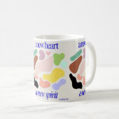 新しいハート、新しい精神、グラフィックデザインパターン コーヒーマグカップ (正面右)