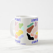 新しいハート、新しい精神、グラフィックデザインパターン コーヒーマグカップ (正面左)