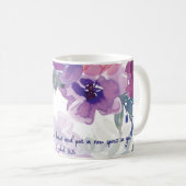 新しいハート、新しい精神。水の色フローラクリスチャン コーヒーマグカップ (正面右)