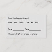 新しいバジェット獣医アポイントメント名刺 名刺 (裏面)