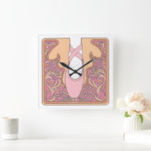 新しいバレエ スクエア壁時計 (ホーム)