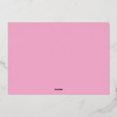 新しいバレンタイン金箔の誕生のお知らせ 箔シーズンカード (裏面)