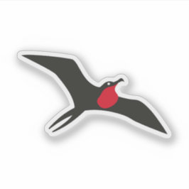 新しいバーブーダ国旗、アンティグアからのフリゲート鳥 シール