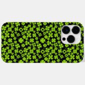 新しいパターン葉。クローバーズ01ブラックBG Case-Mate iPhoneケース (裏面 (横))