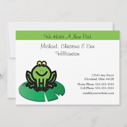 新しいパッドの移動のお知らせ 案内状 (正面)