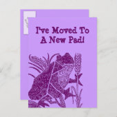 新しいパッドPCに移動したポストカードフロッグLily-Pad 案内ポストカード (正面/裏面)