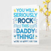 新しいパパおめでとうこのパパをロックする! カード (黄色い花)