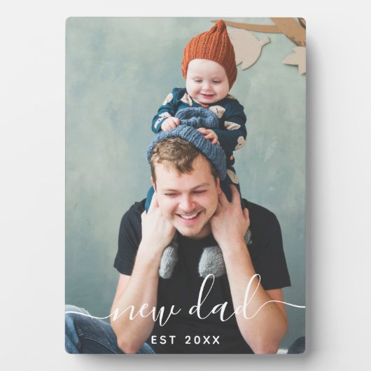 新しいパパとベビー写真記念 フォトプラーク (正面)