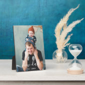 新しいパパとベビー写真記念 フォトプラーク (側面)