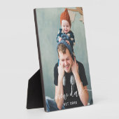 新しいパパとベビー写真記念 フォトプラーク (側面)