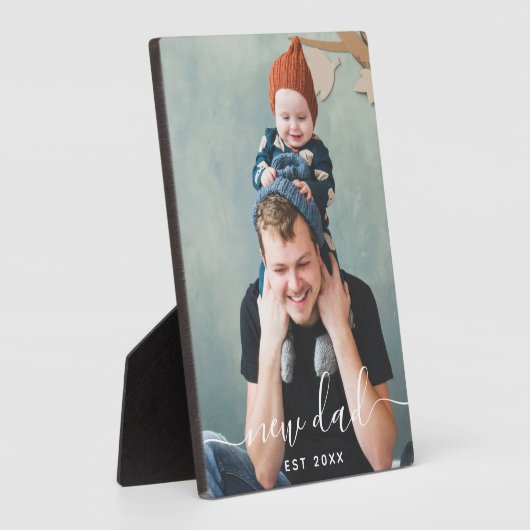 新しいパパとベビー写真記念 フォトプラーク (側面)
