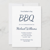 新しいパパのためのシンプルな父の日BBQ 招待状 (正面)