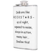 新しいパパのためのポケットフラッおもしろいク、パパはプレゼントされる フラスク (左)