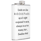 新しいパパのためのポケットフラッおもしろいク、パパはプレゼントされる フラスク (右)