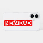 新しいパパのスタンプ iPhone 16ケース (裏面横)