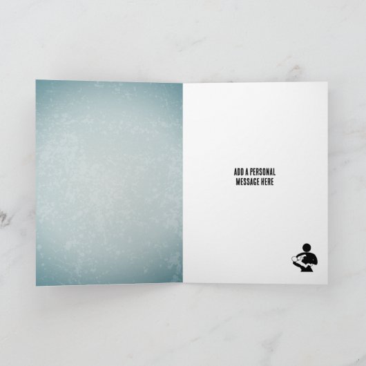 新しいパパの楽しみ - 赤ちゃんにミルクをあげるお父さん カスタム カード (内部)