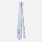 新しいパパを明かす男の子ブルーギンガムジェンダー ネクタイ (正面)