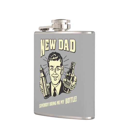 新しいパパ:誰かが私のボトルを持って来る フラスク (左)