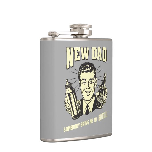新しいパパ：誰かが私のボトルを持って来る フラスク (右)