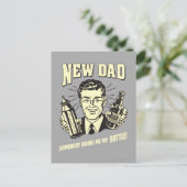 新しいパパ：誰かが私のボトルを持って来る ポストカード (スタンド正面)