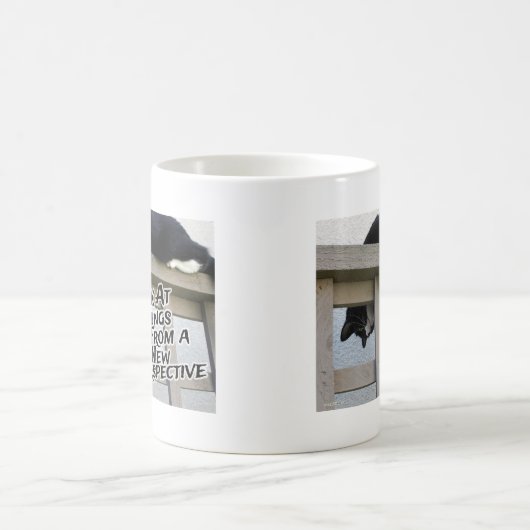 新しいパースやる気を起こさせるキャット写真 コーヒーマグカップ (中央)