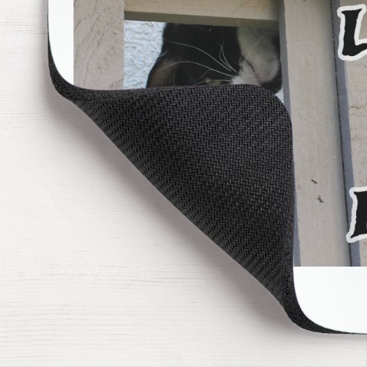 新しいパースペクティブ勇気付けられる猫の写真 マウスパッド (コーナー)