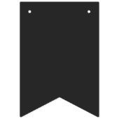 新しいパーソナライズされたクロックの黒と白の写真 バンティングフラッグ (第1の旗)