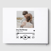 新しいパーソナライズされたフォトソングの再生リスト ゲストブック (裏面)