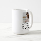 新しいパーソナライズされたフォトソングの再生リスト コーヒーマグカップ (正面右)