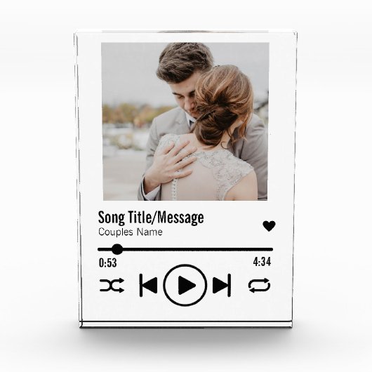 新しいパーソナライズされたフォトソングの再生リスト フォトブロック (正面)