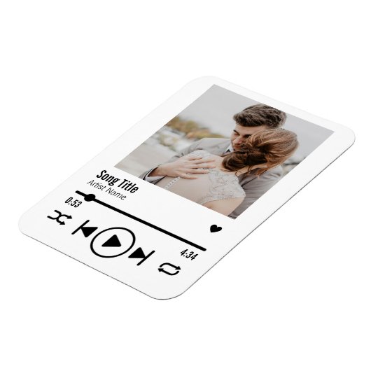 新しいパーソナライズされたフォトソングの再生リスト マグネット (左側)