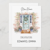 新しいパーソナライズされたホームおめでとうカード シーズンカード (正面/裏面)