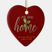 新しいパーソナライズされたホームオーナメント-引っ越し祝いパーティーギフト セラミックオーナメント (右)