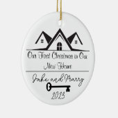 新しいパーソナライズされたホームクリスマスの装飾 セラミックオーナメント (右)