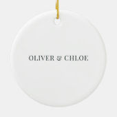 新しいパーソナライズされたホーム初めてのクリスマスの水彩 セラミックオーナメント (裏面)